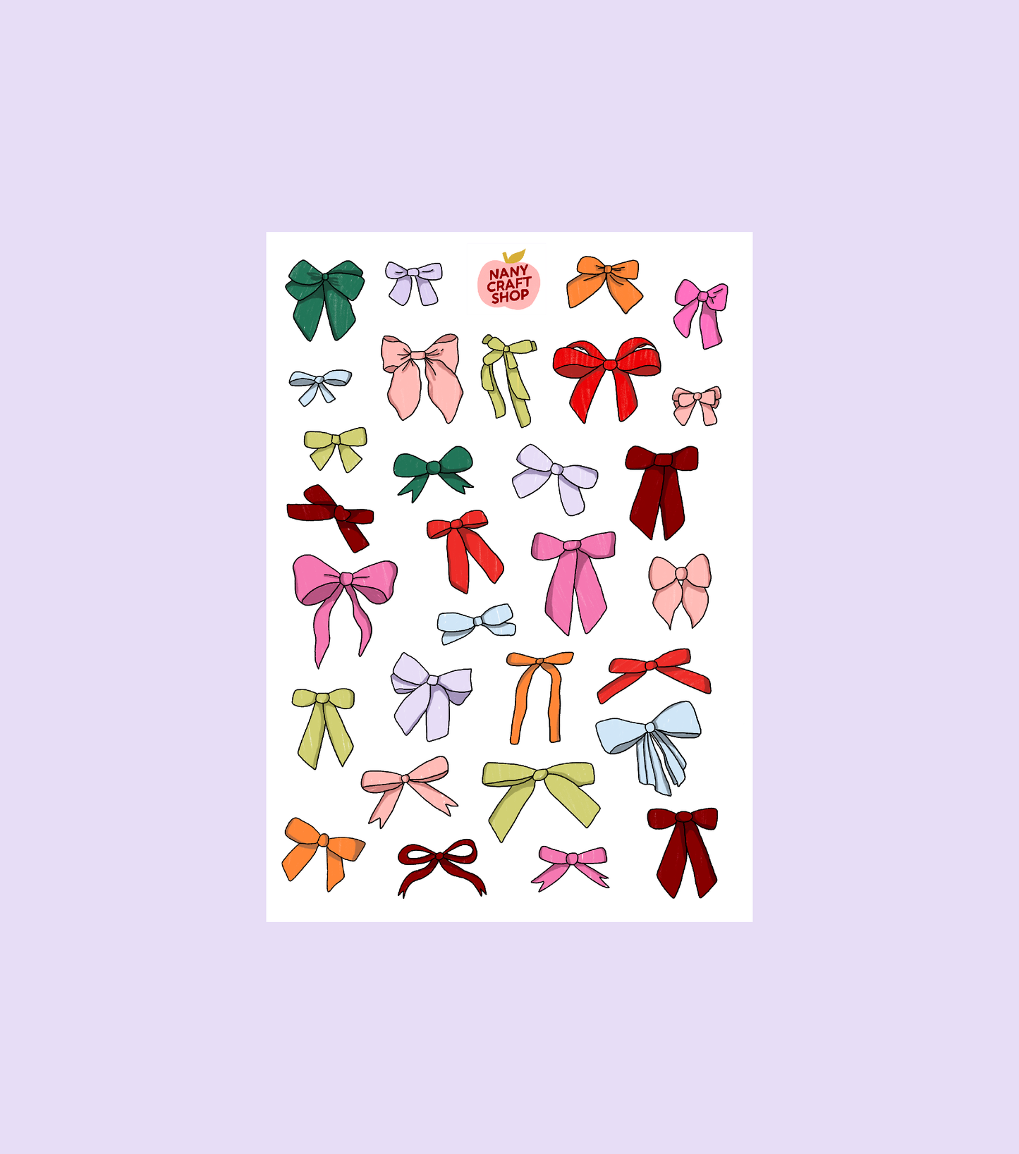 Planche de stickers - Noeuds multicolores