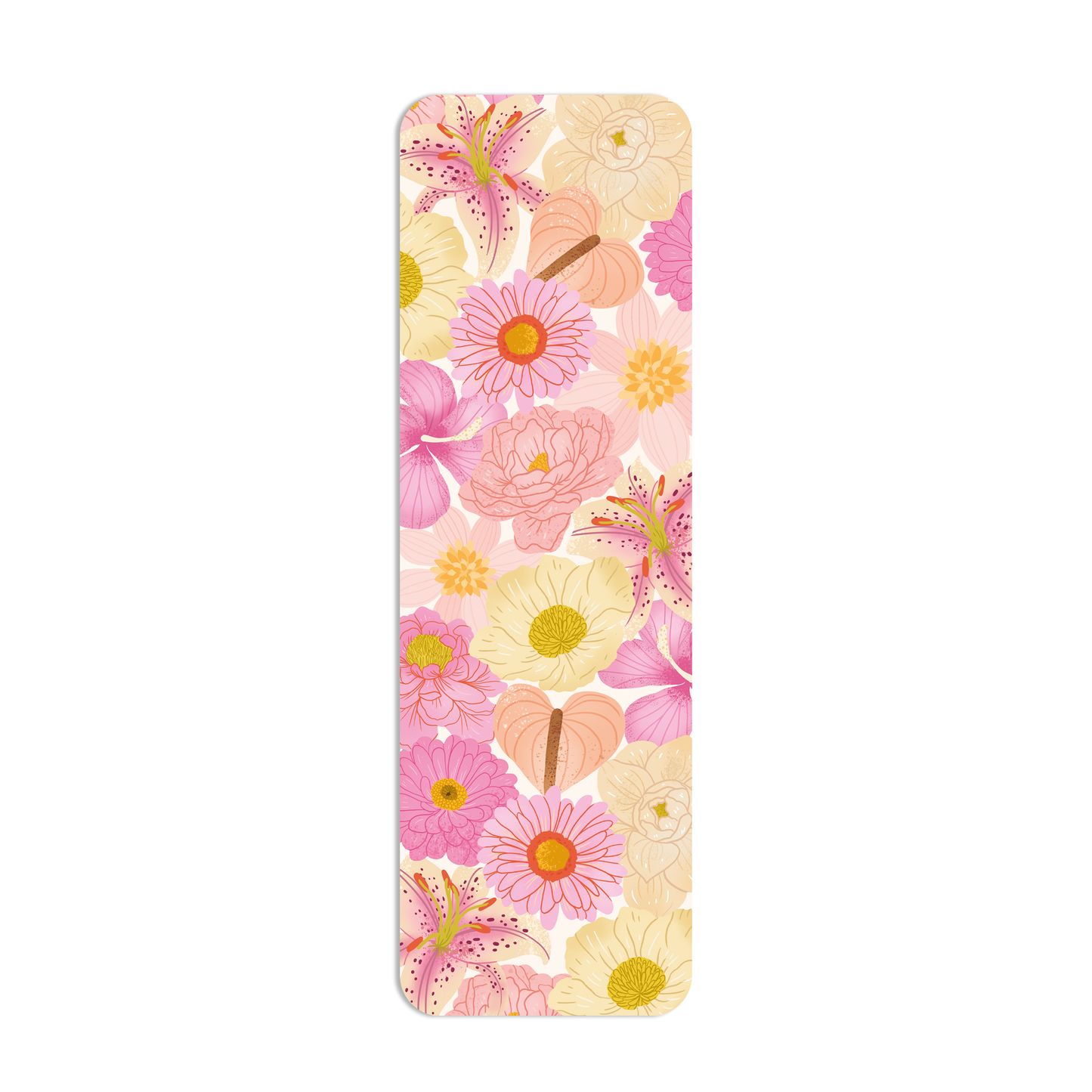 Marque-page - Fleurs Roses