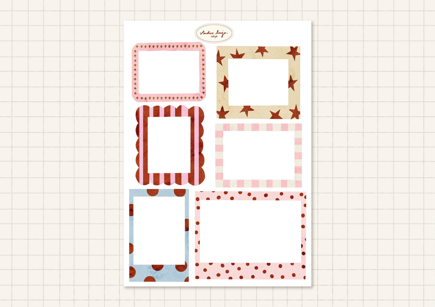 Planche de stickers - Polaroid Frames