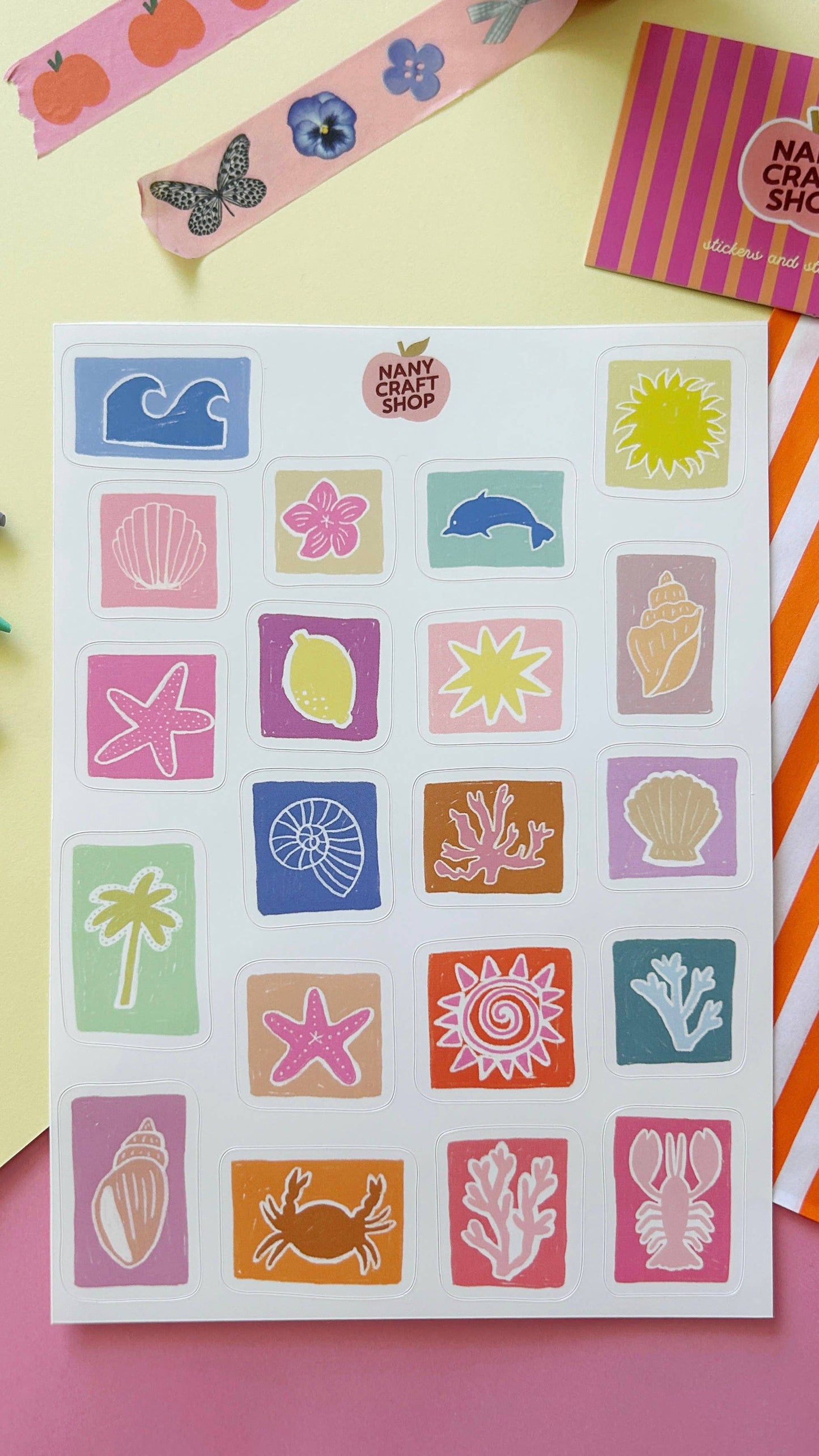 Planche de stickers - Summer love