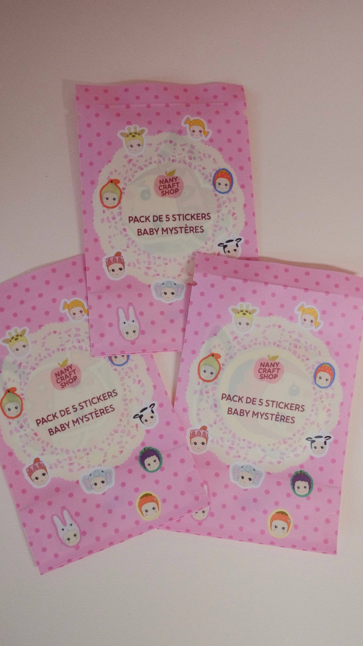 Pack 5 stickers - Baby mystères