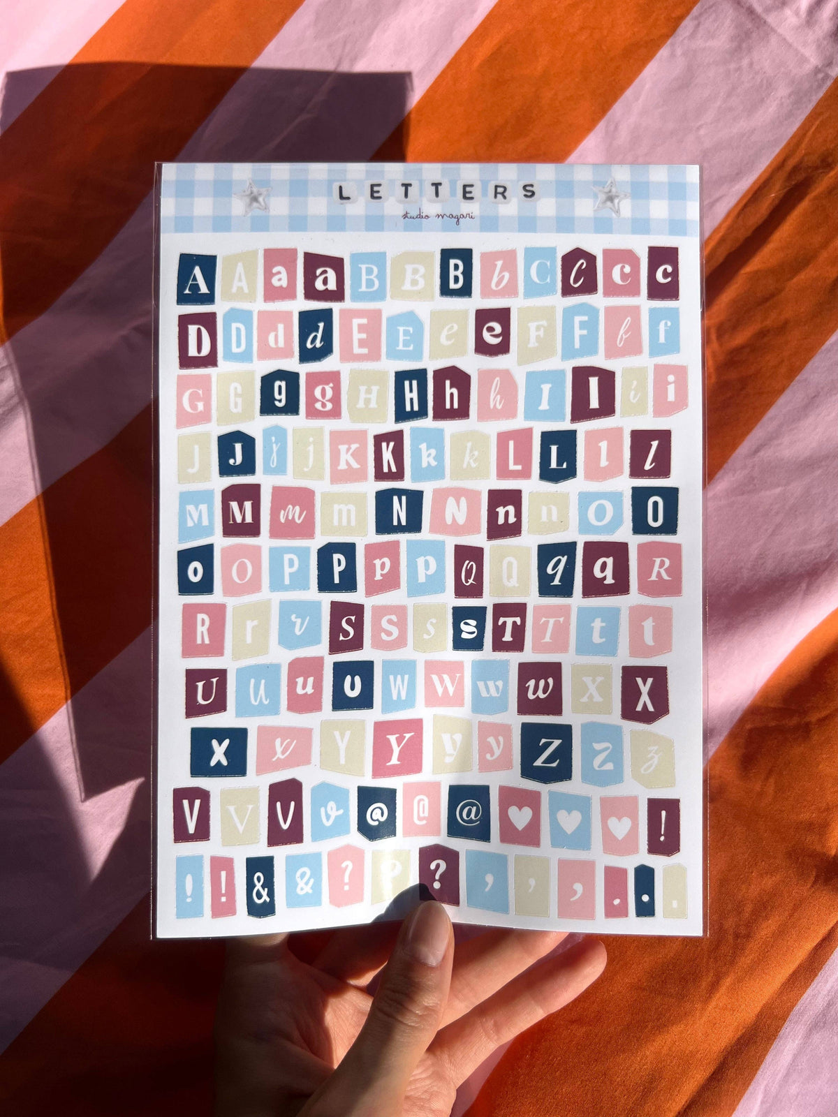 Planche de stickers - Alphabet Cosy