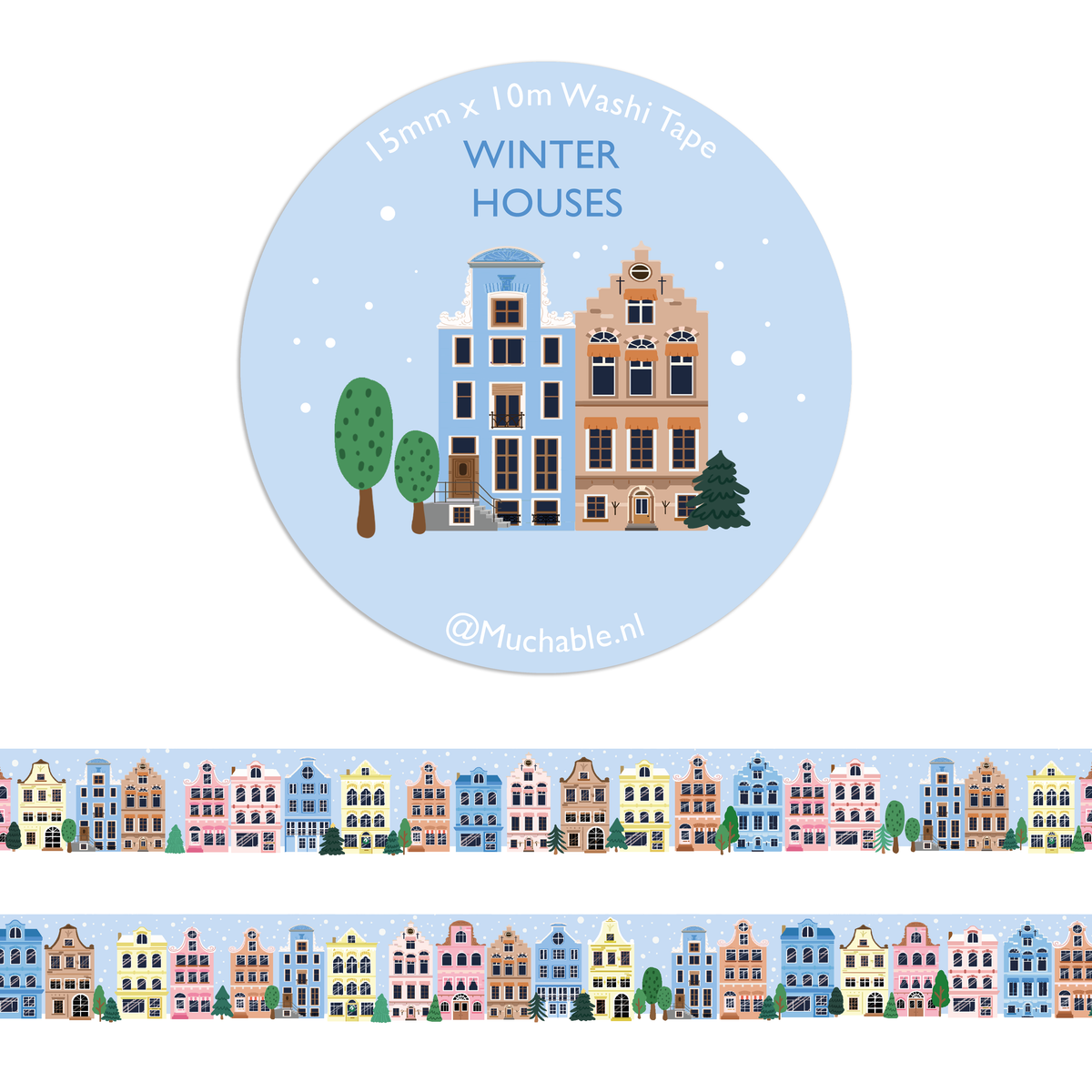 Washi Tape - Maisons d'Hiver