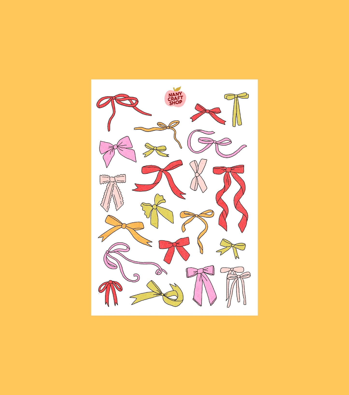 Planche de stickers - Noeuds girly
