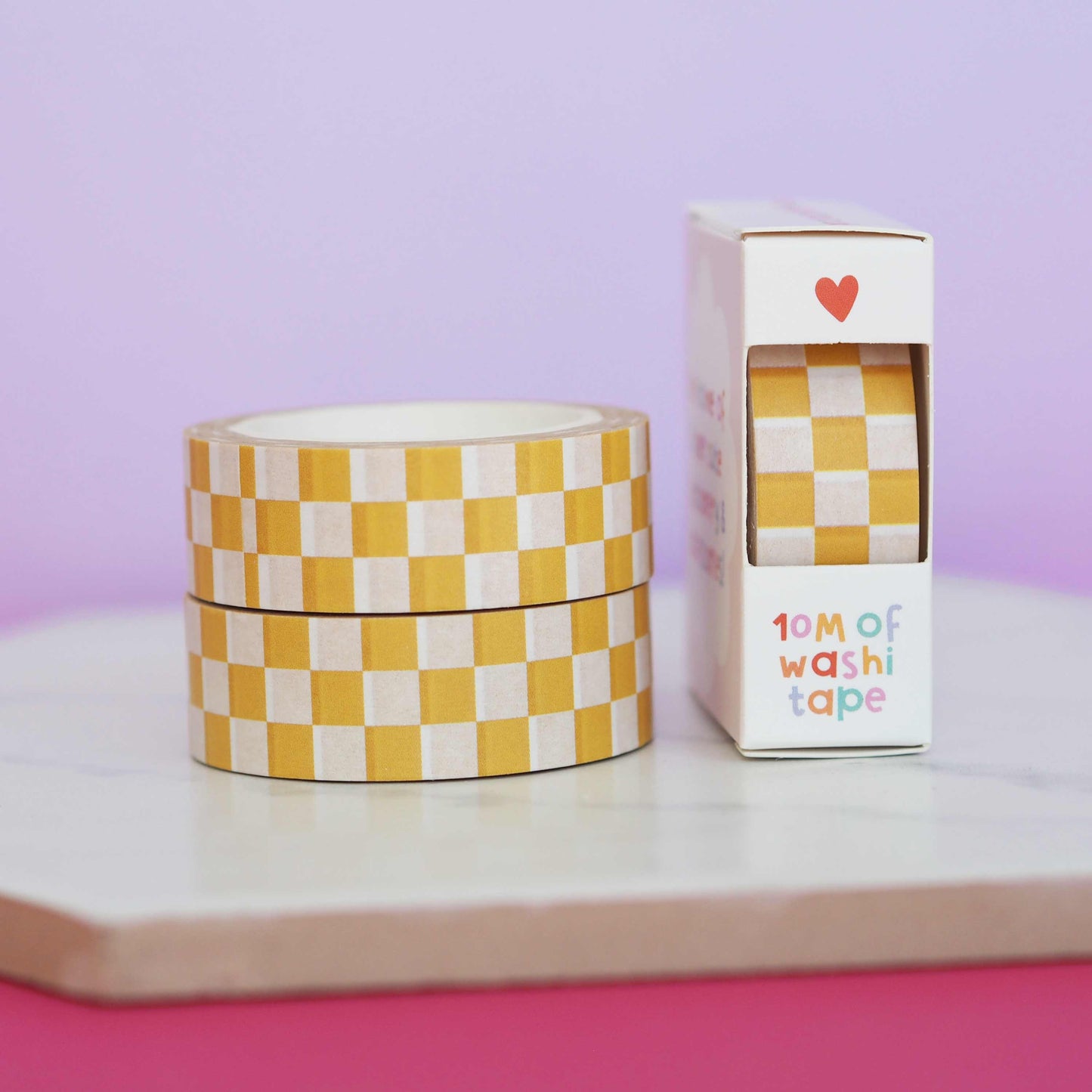 Washi Tape - Damier jaune