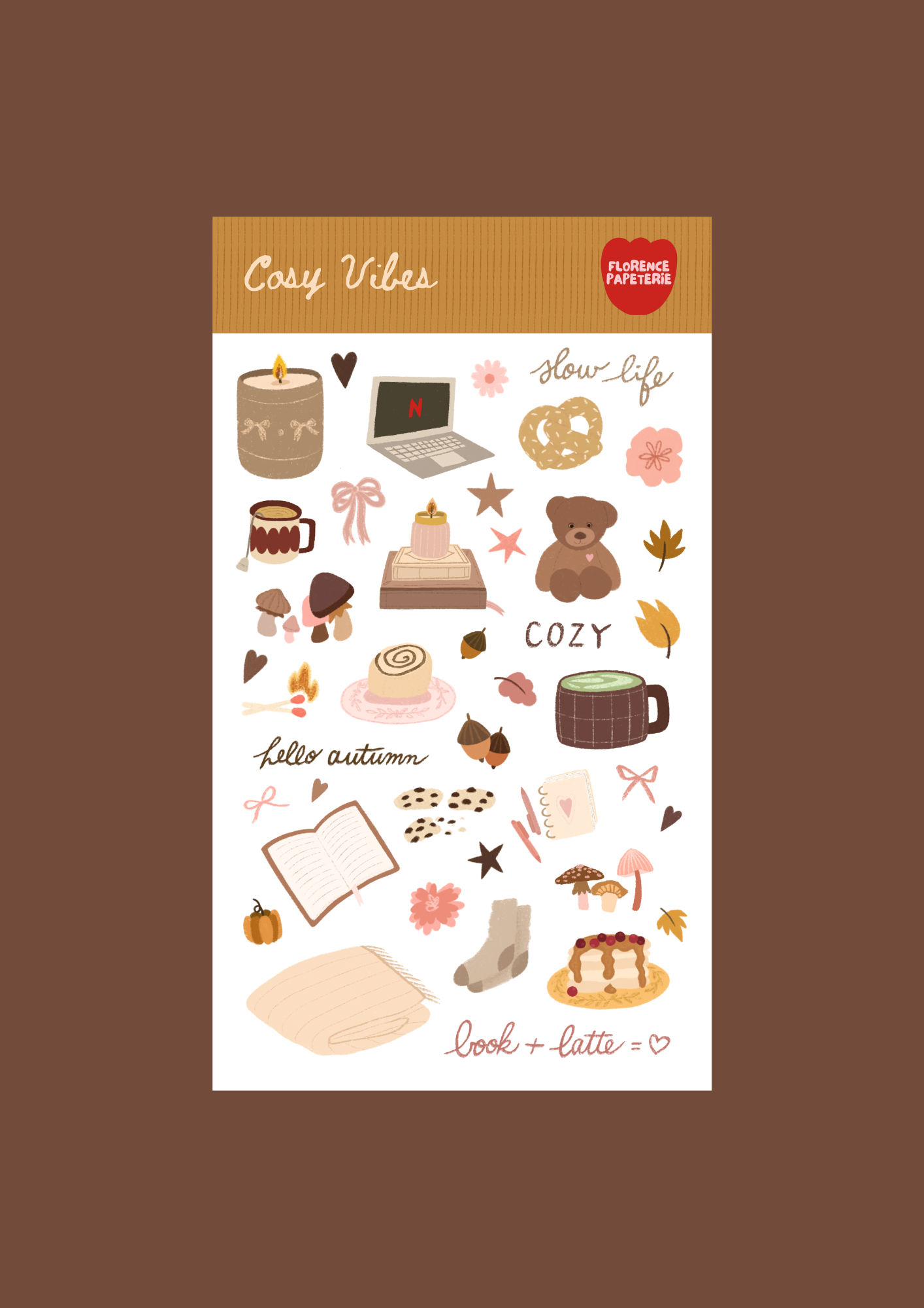Planche de stickers - Cosy Vibes