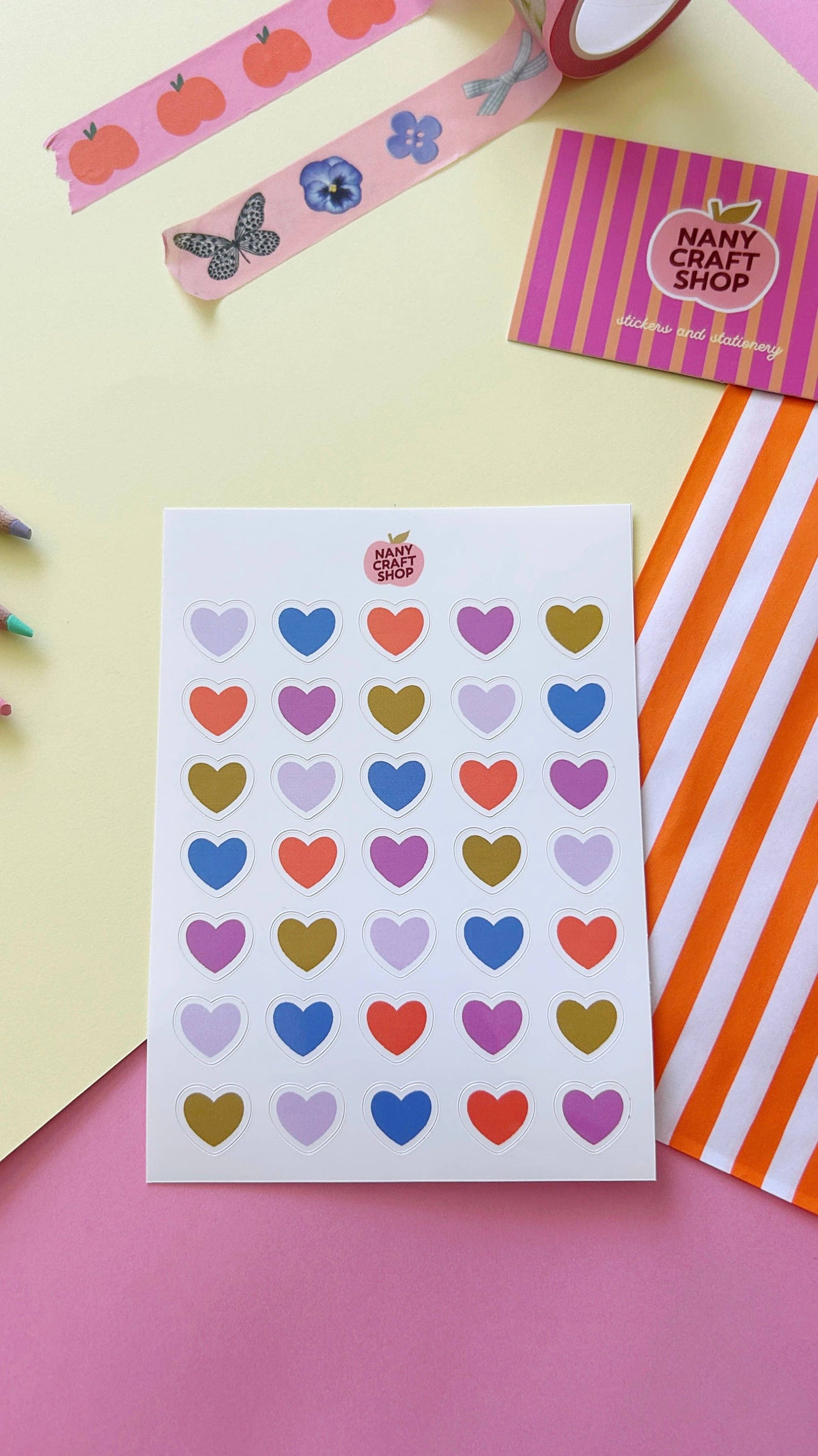 Planche de stickers - Coeur