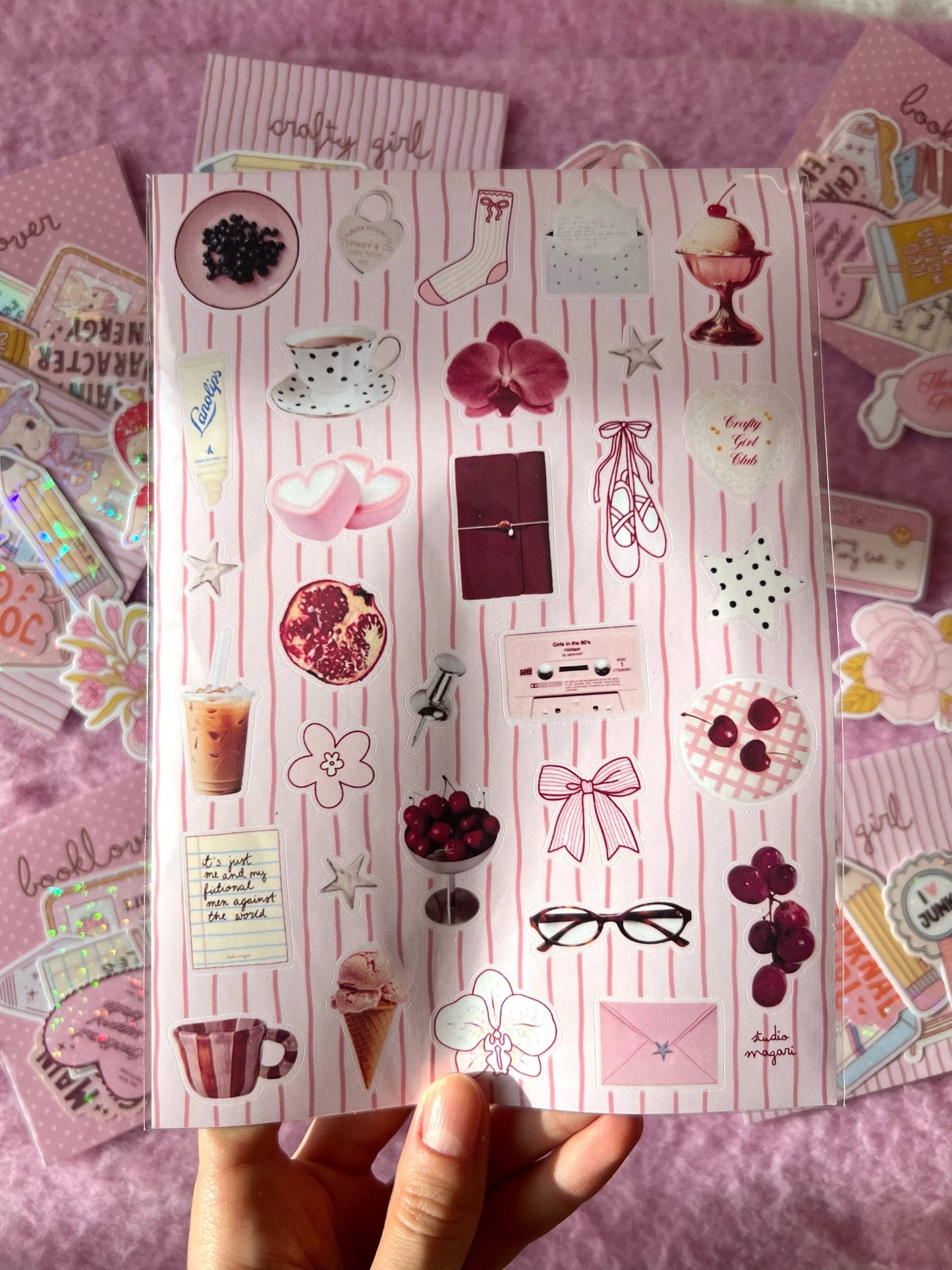Planche de stickers - Sweet Pink