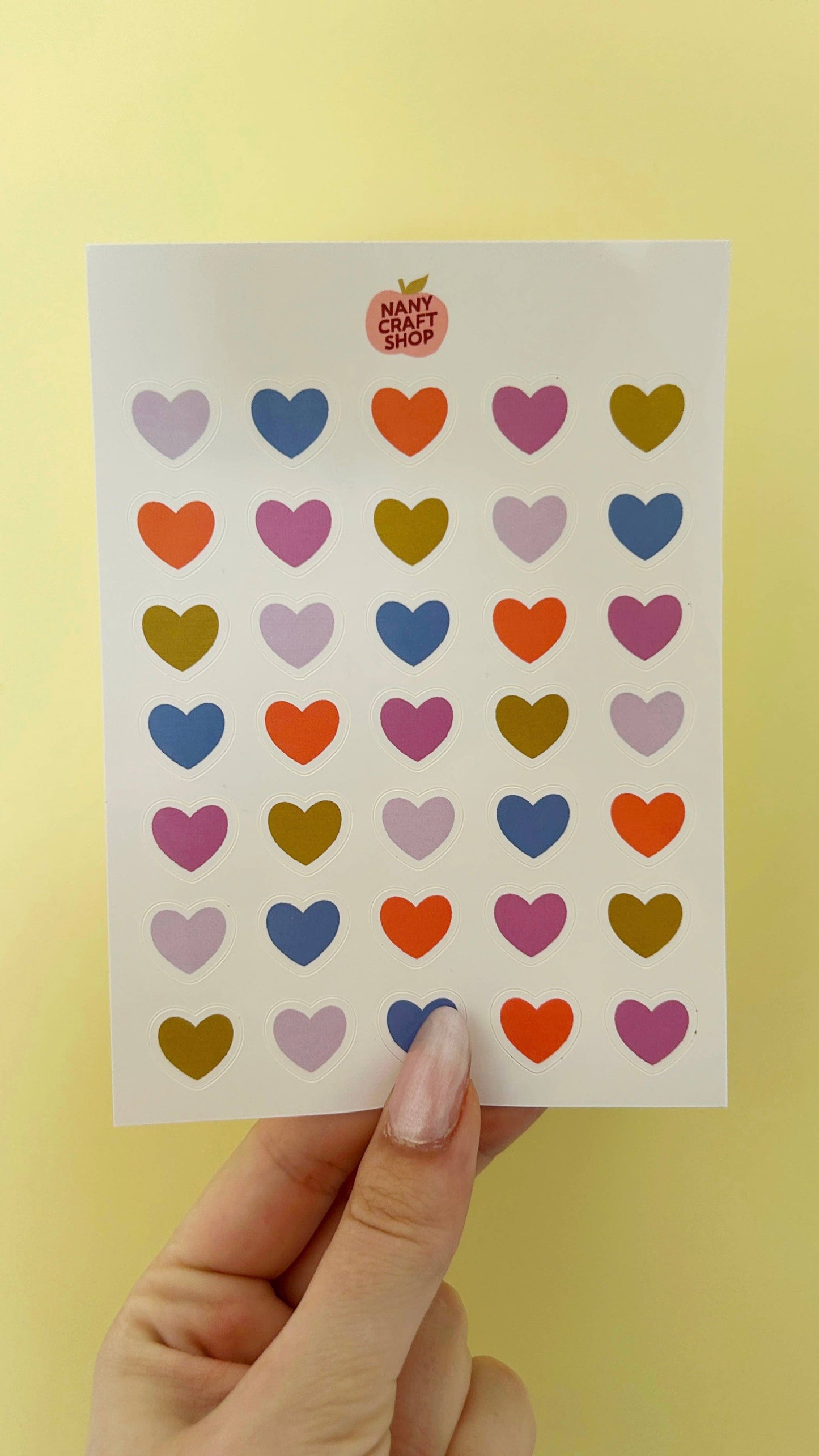 Planche de stickers - Coeur