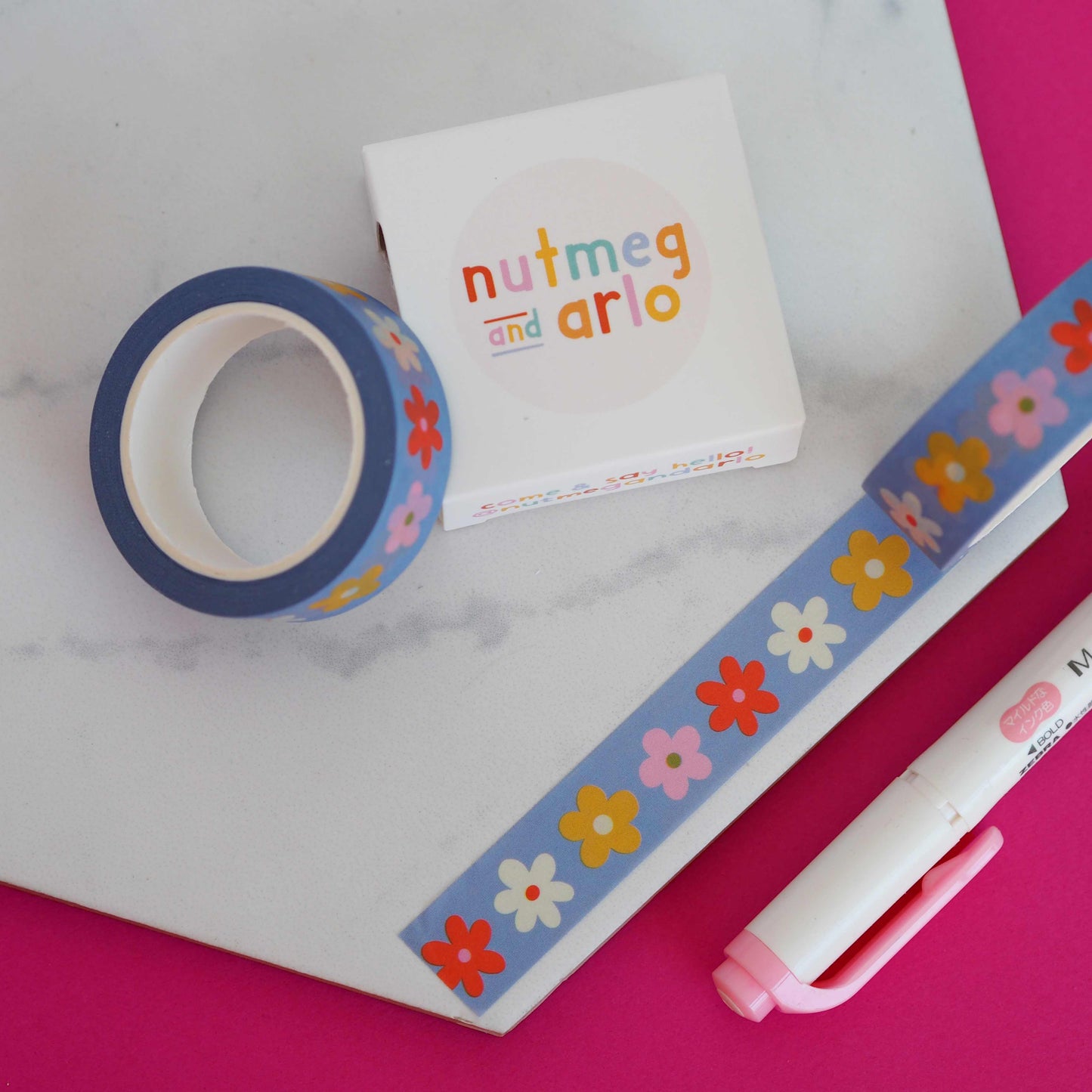 Washi Tape - Fleurs Colorées