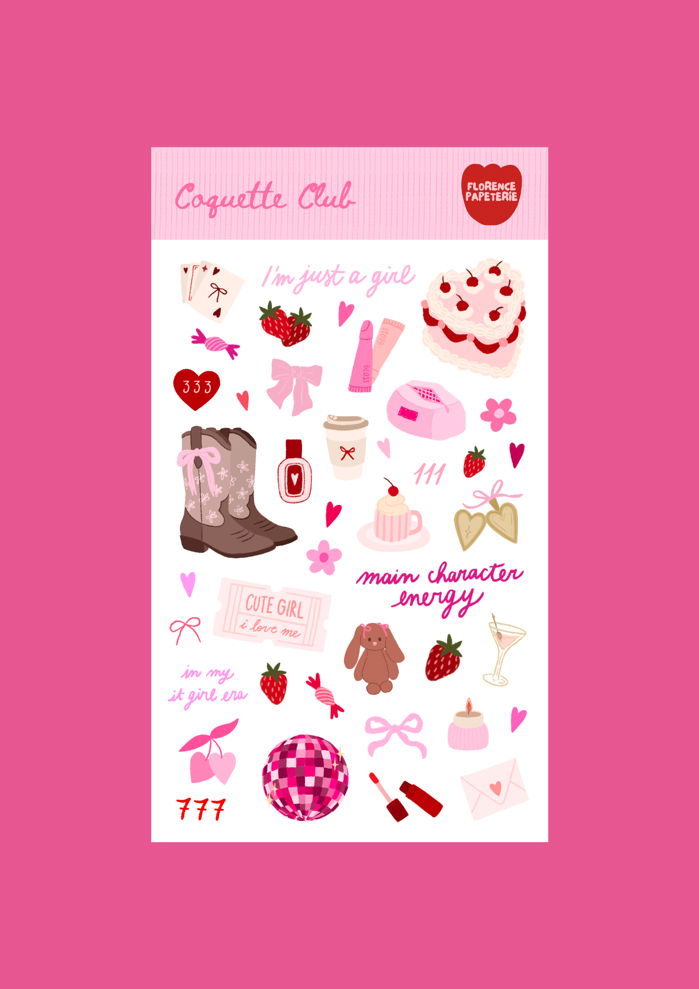 Planche de stickers - Coquette Club