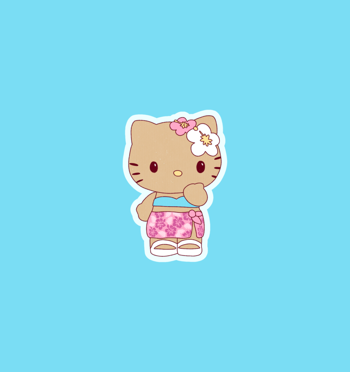 Sticker - Kitty Hawaïenne