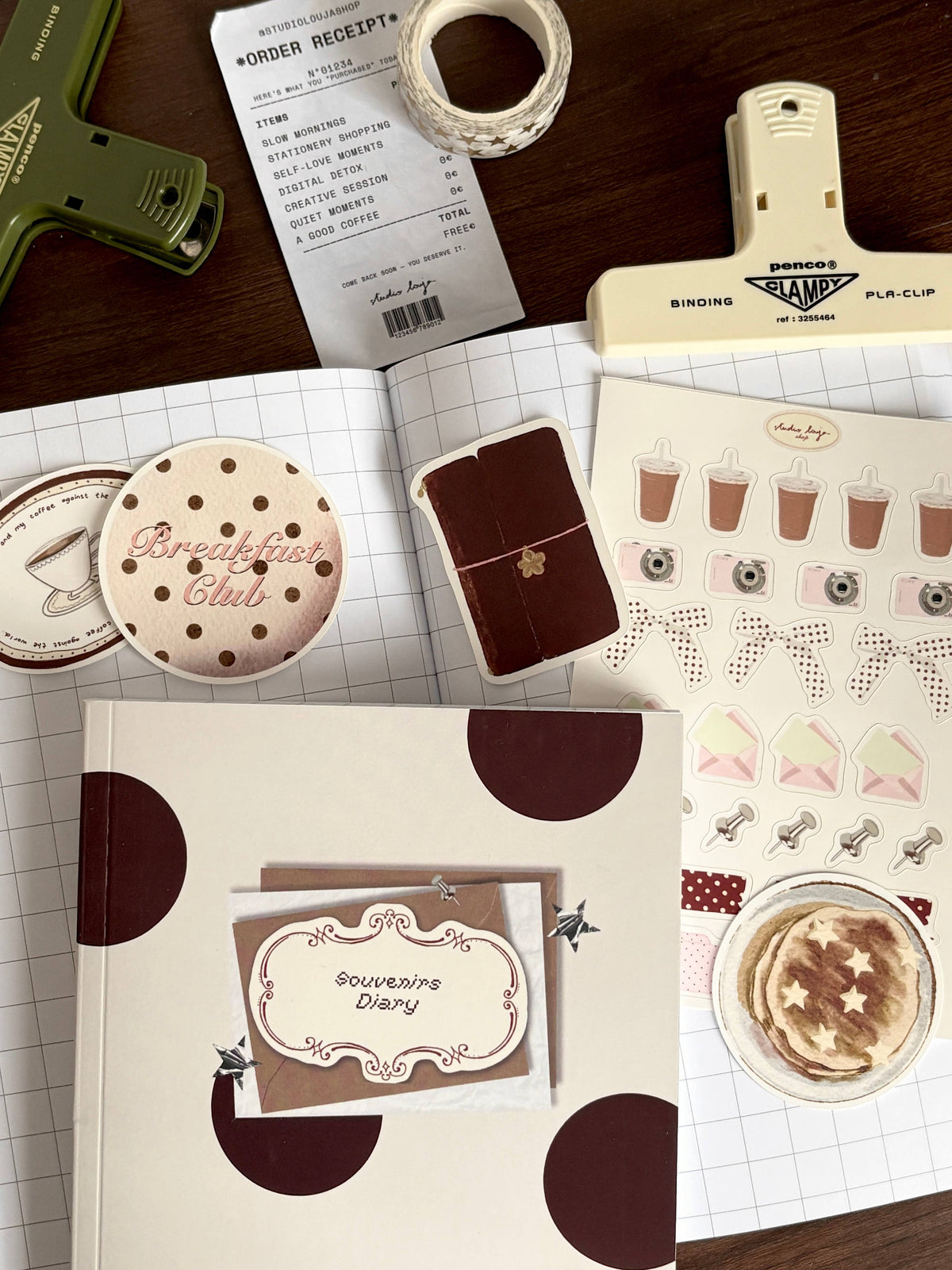 Carnet - Souvenirs Diary and stickers