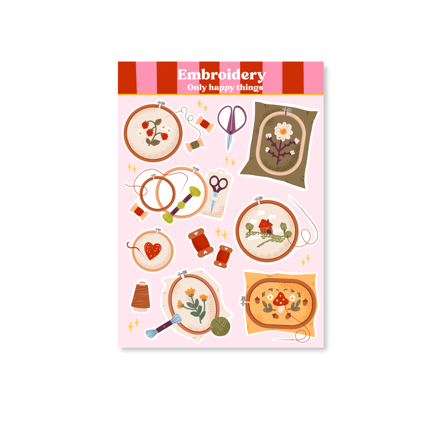 Planche de stickers - Broderie