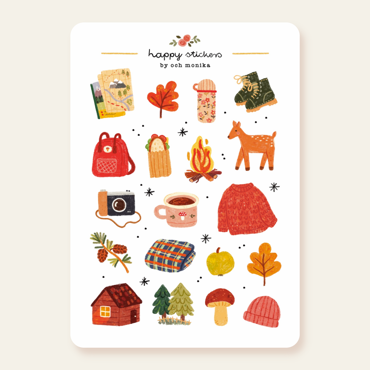 Planche de stickers - Randonnée