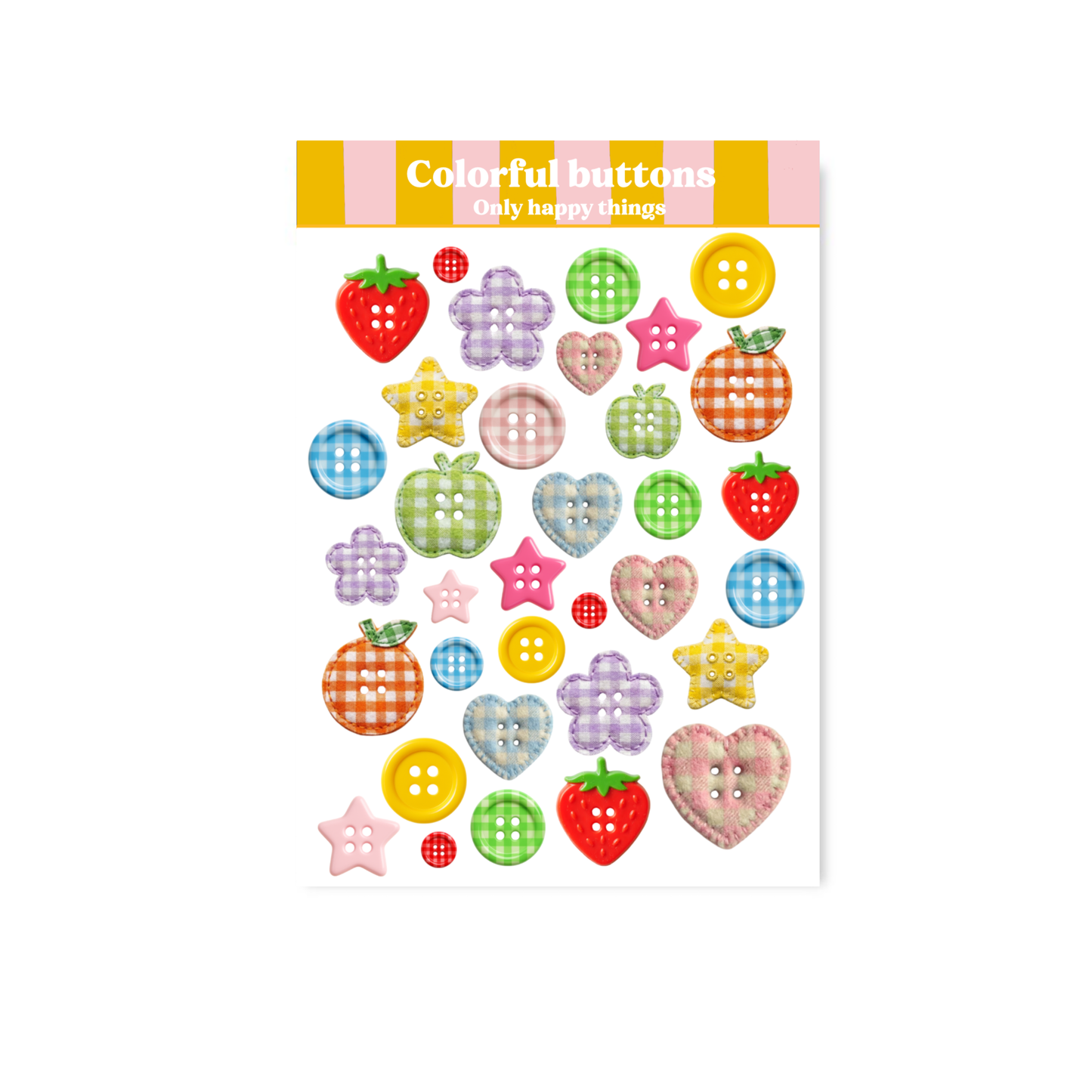 Planche de stickers - Boutons Colorés
