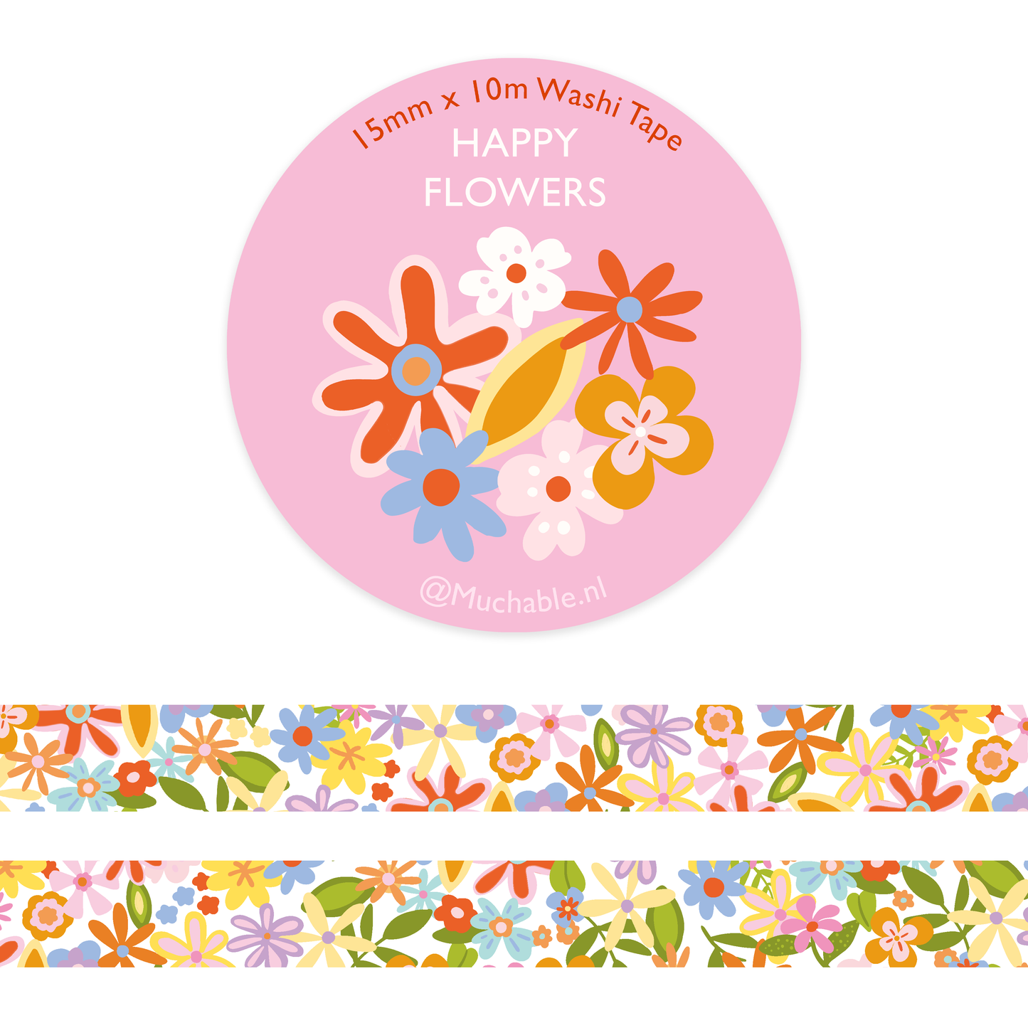 Washi Tape - Happy Flowers