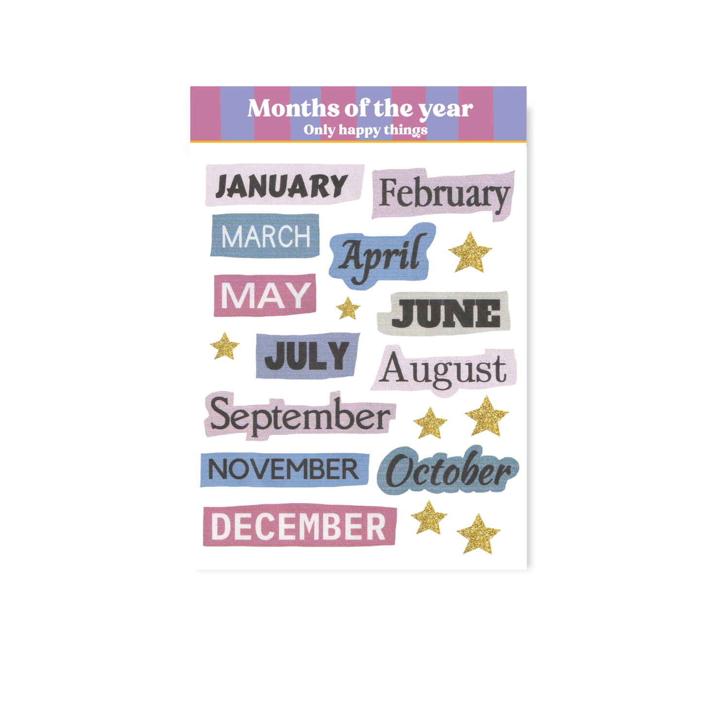 Planche de stickers - Mois