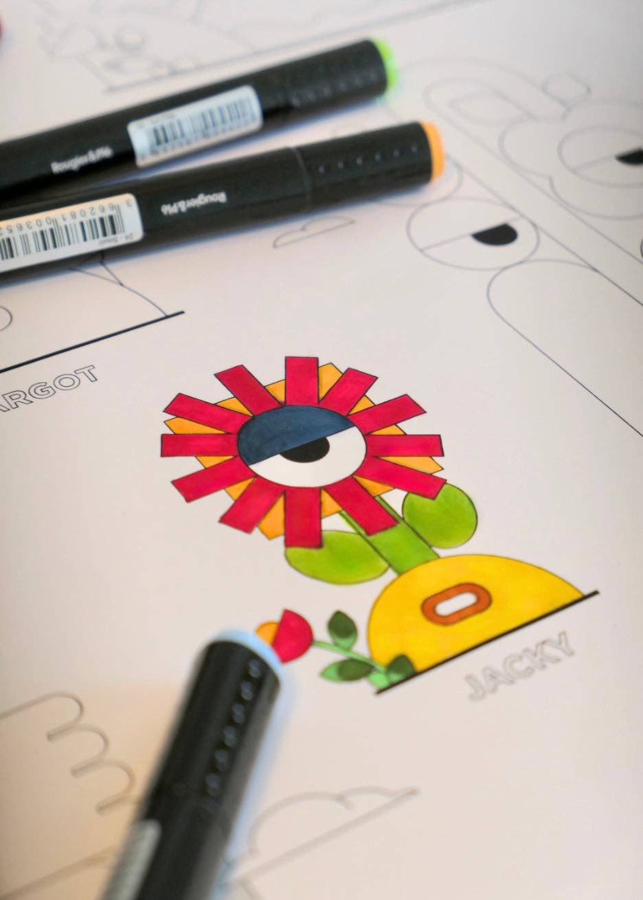 Coloriage XXL - Lundi en 8