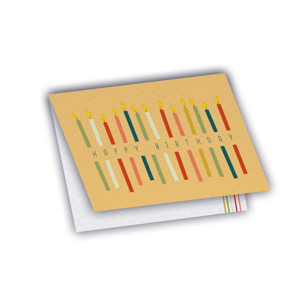 Carte de vœux - Bougies d'anniversaire
