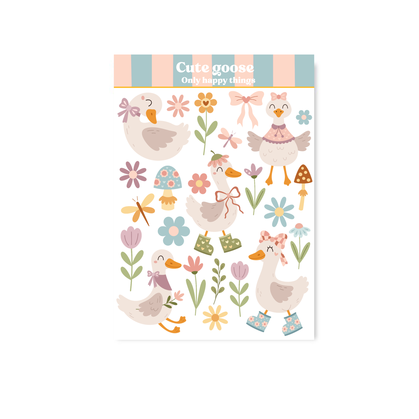 Planche de stickers - Cute Goose