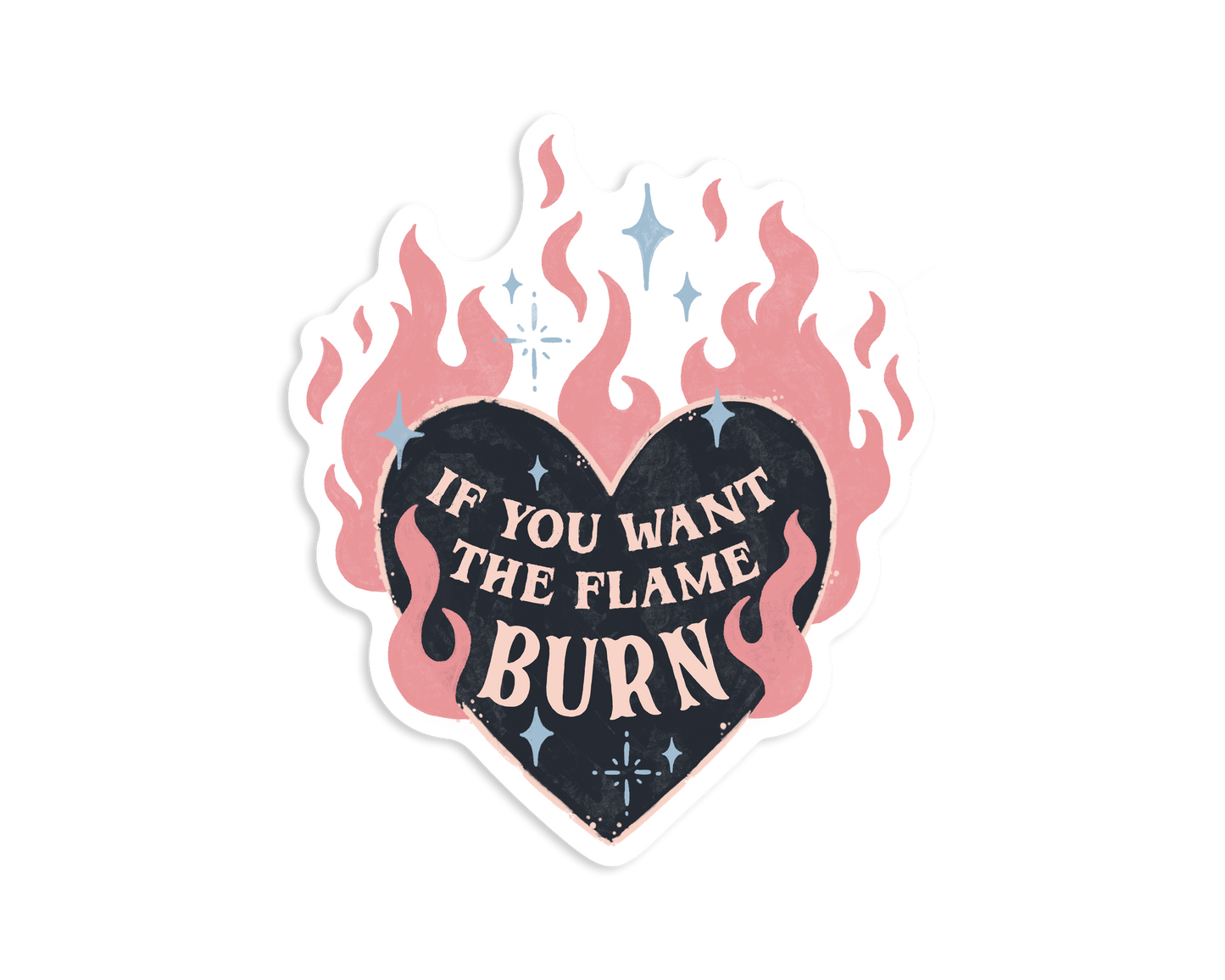 Sticker - Coeur enflammé