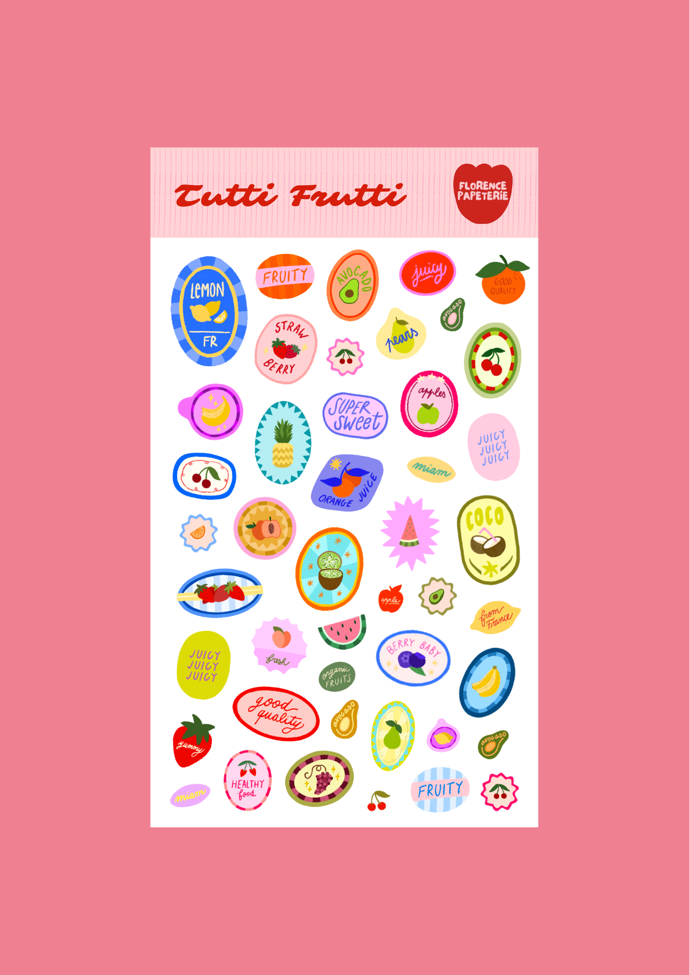 Planche de stickers - Tutti Frutti