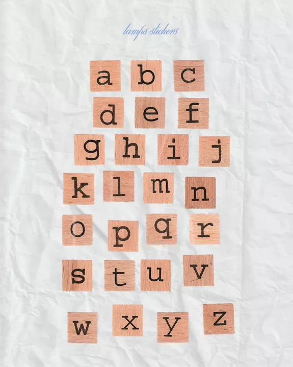 Planche de stickers - Tampons de lettres