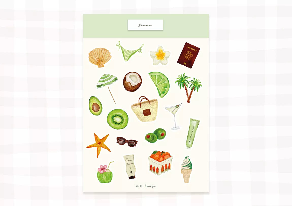 Planche de stickers - Summer girl