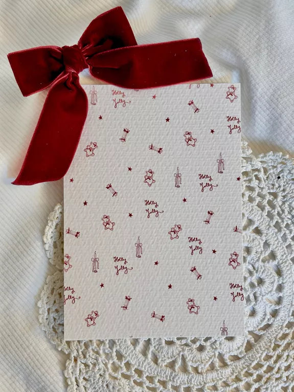 Carte de Noël - Holly Jolly