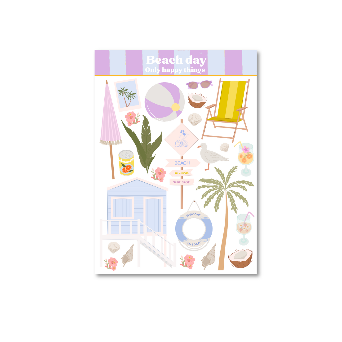 Planche de stickers - Beach Day
