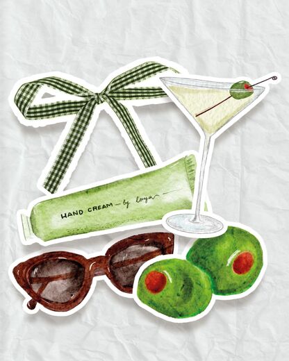 Lot de stickers - Martini, Please
