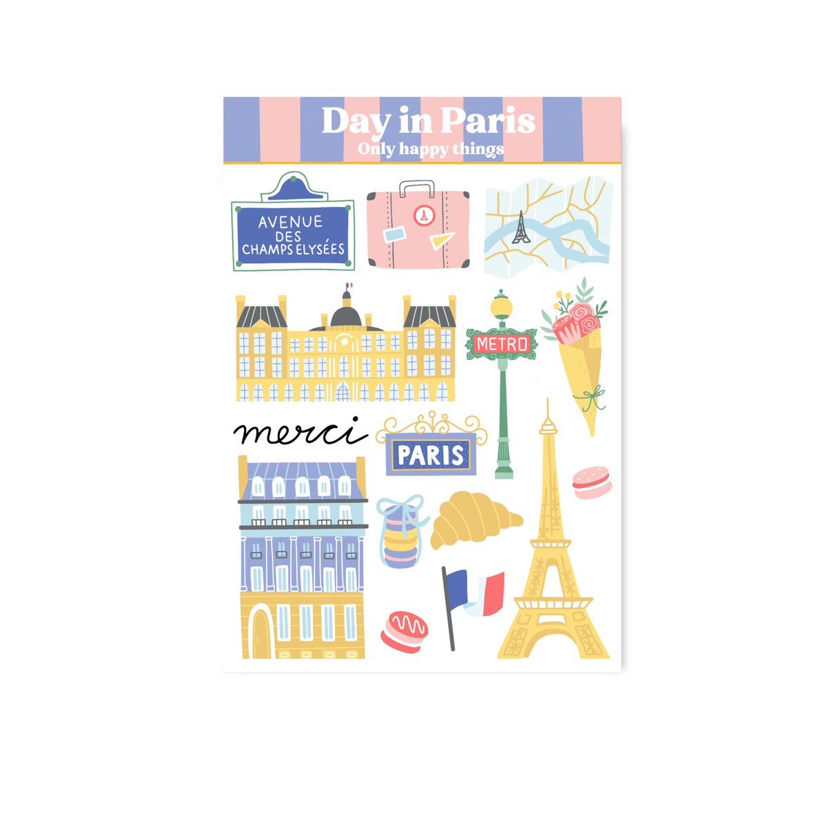 Planche de stickers - Day In Paris