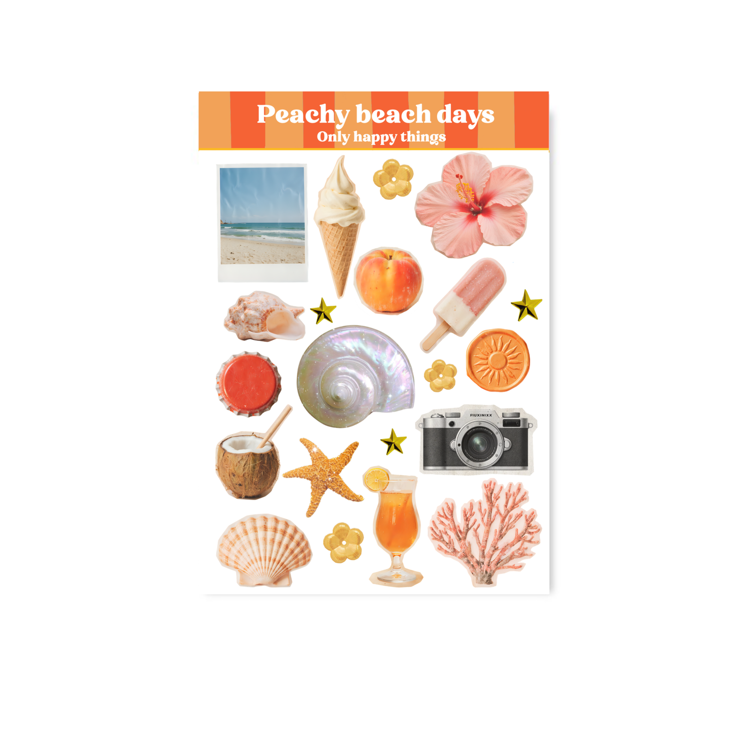 Planche de stickers - Jour de plage