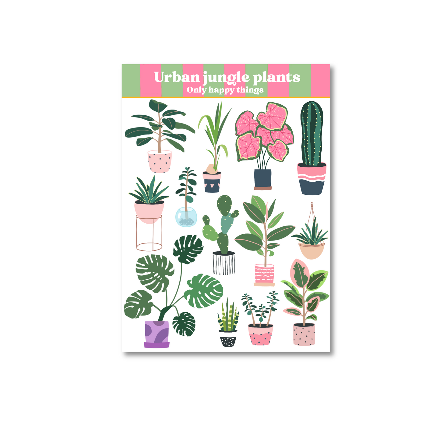 Planche de stickers - Urban Jungle Plants