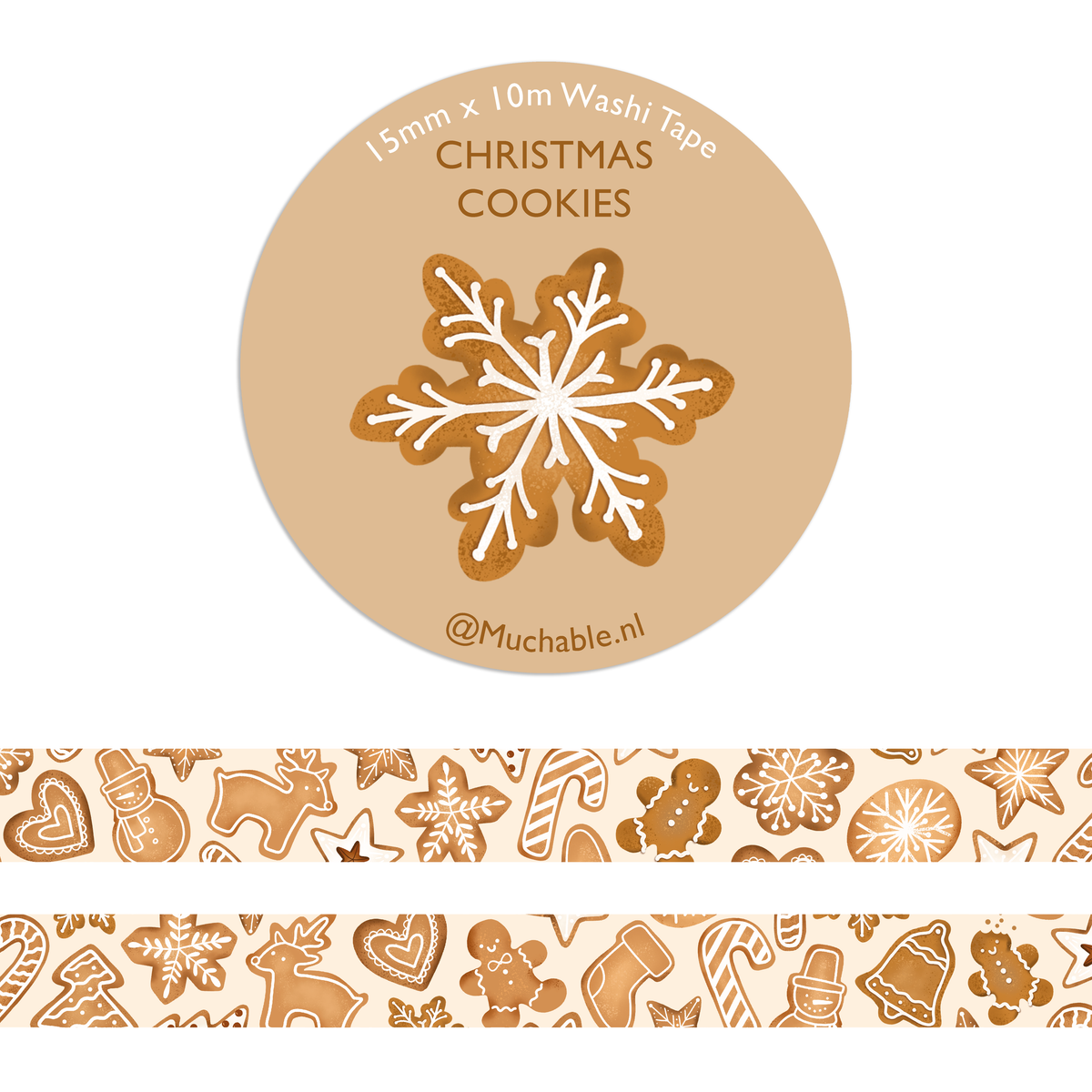 Washi Tape - Biscuits de Noël