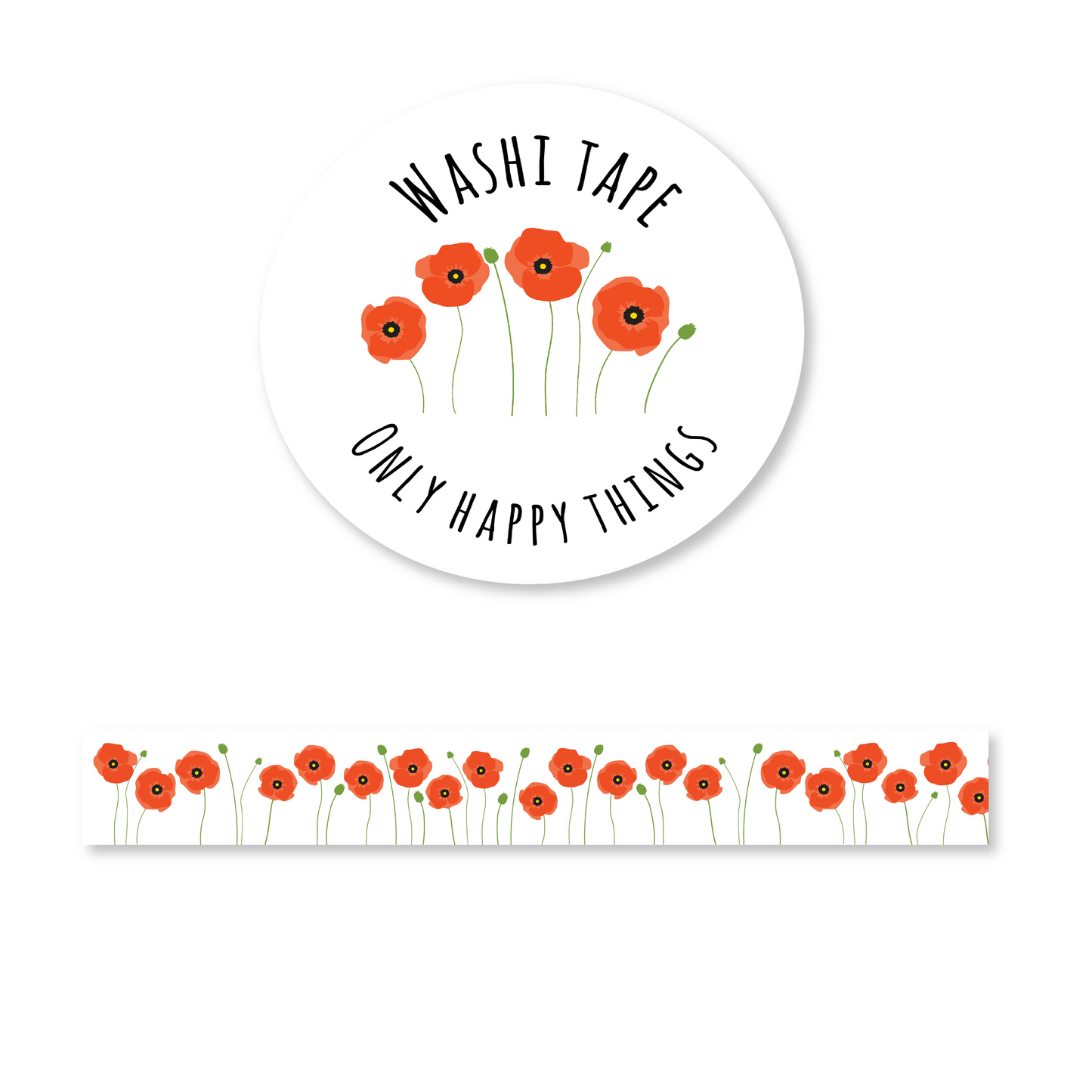 Washi Tape - Coquelicots