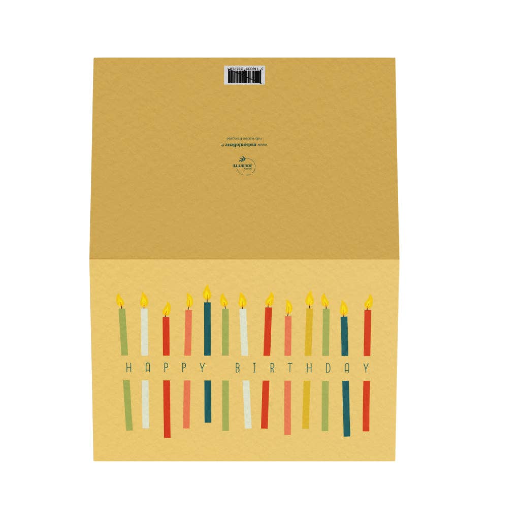 Carte de vœux - Bougies d'anniversaire