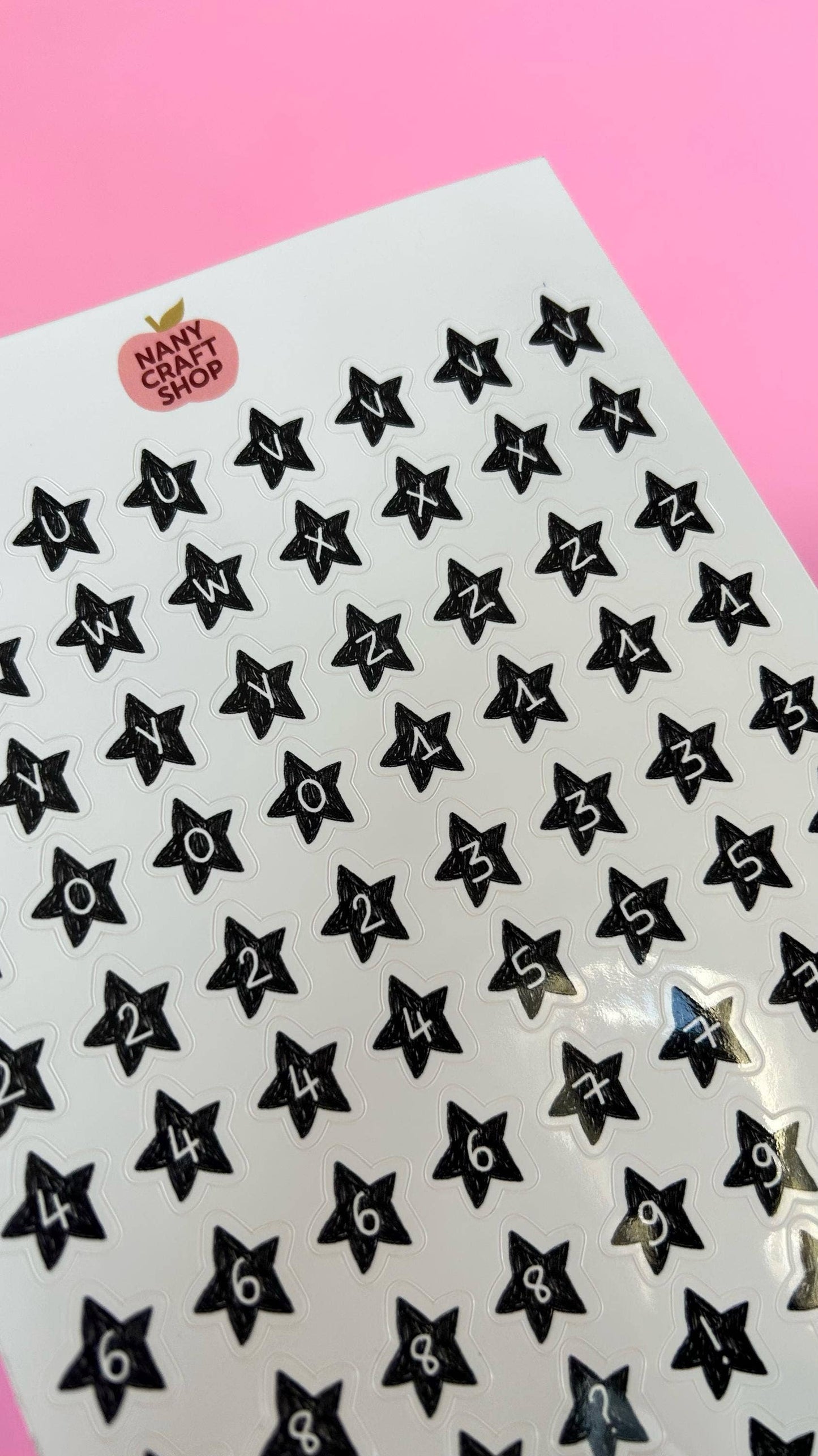 Planches de stickers - Alphabet Étoiles