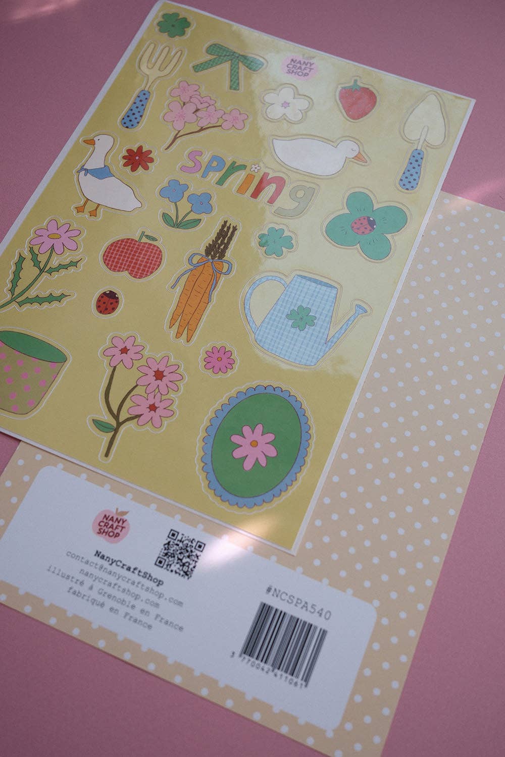 Planche de stickers - Jardin de printemps
