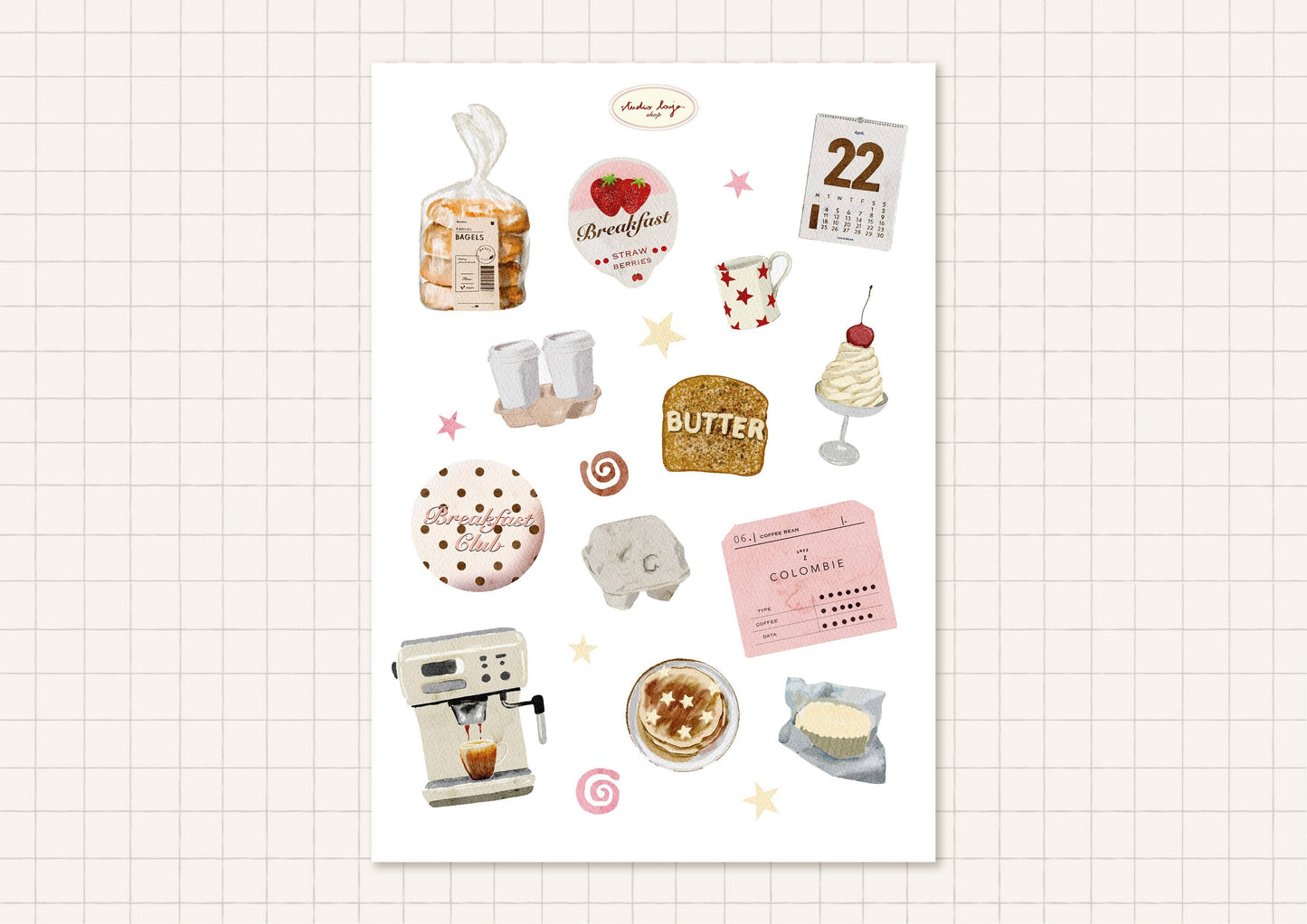 Planche de stickers - Breakfast Club