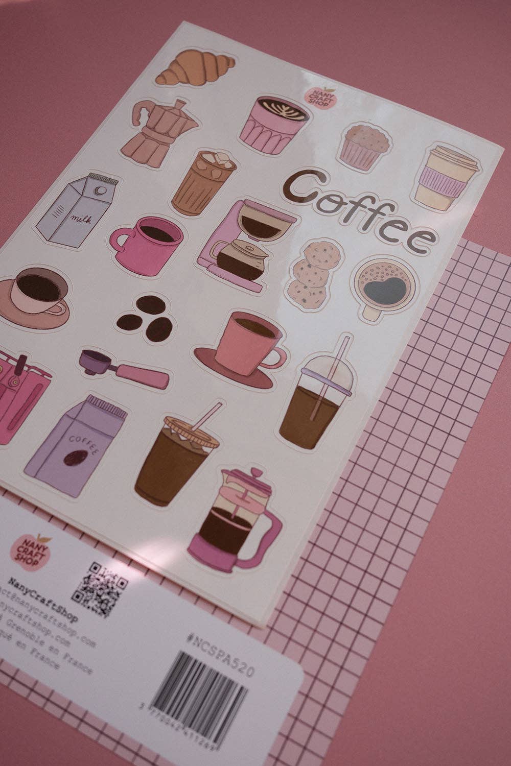 Planche de stickers - Café