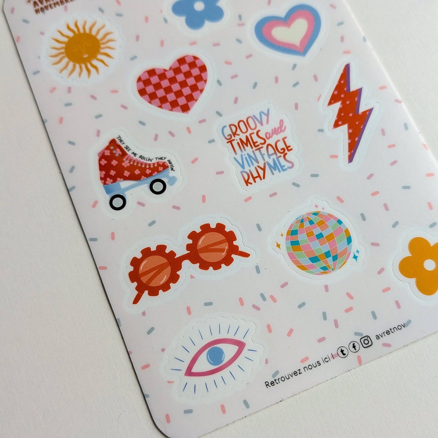 Planche de stickers - Rétro