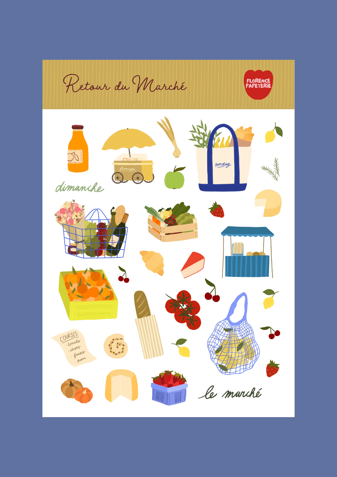 Planche de stickers - Retour du marché