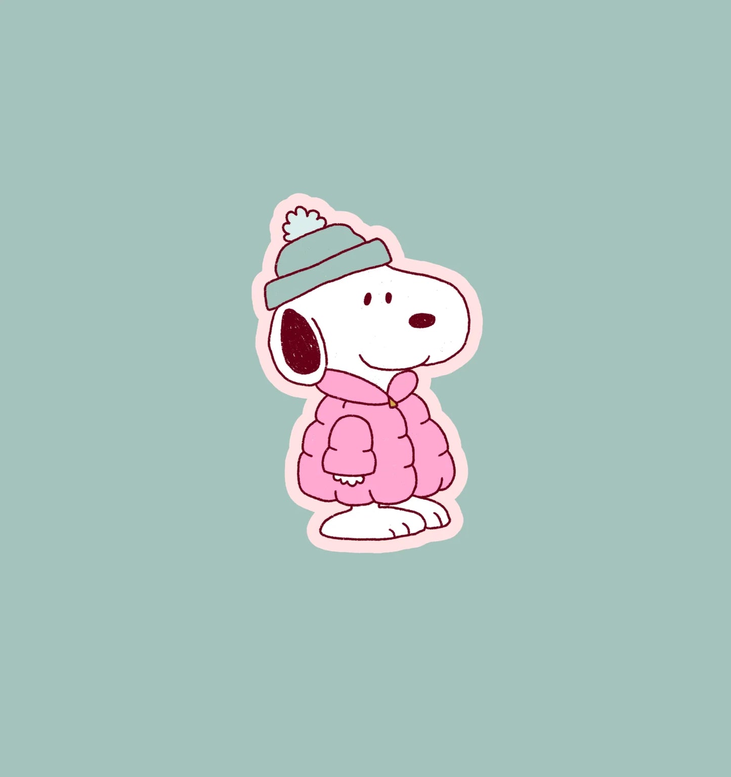 Sticker - Snoopy d'hiver