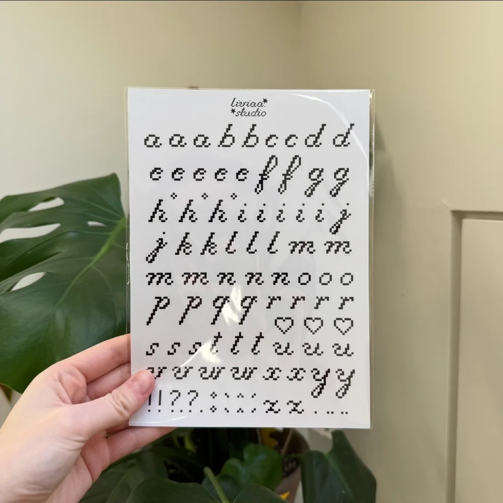 Planche de stickers - Lettres pixel
