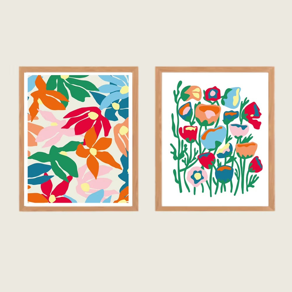 Peintures sur numéros - Fleurs multicolores