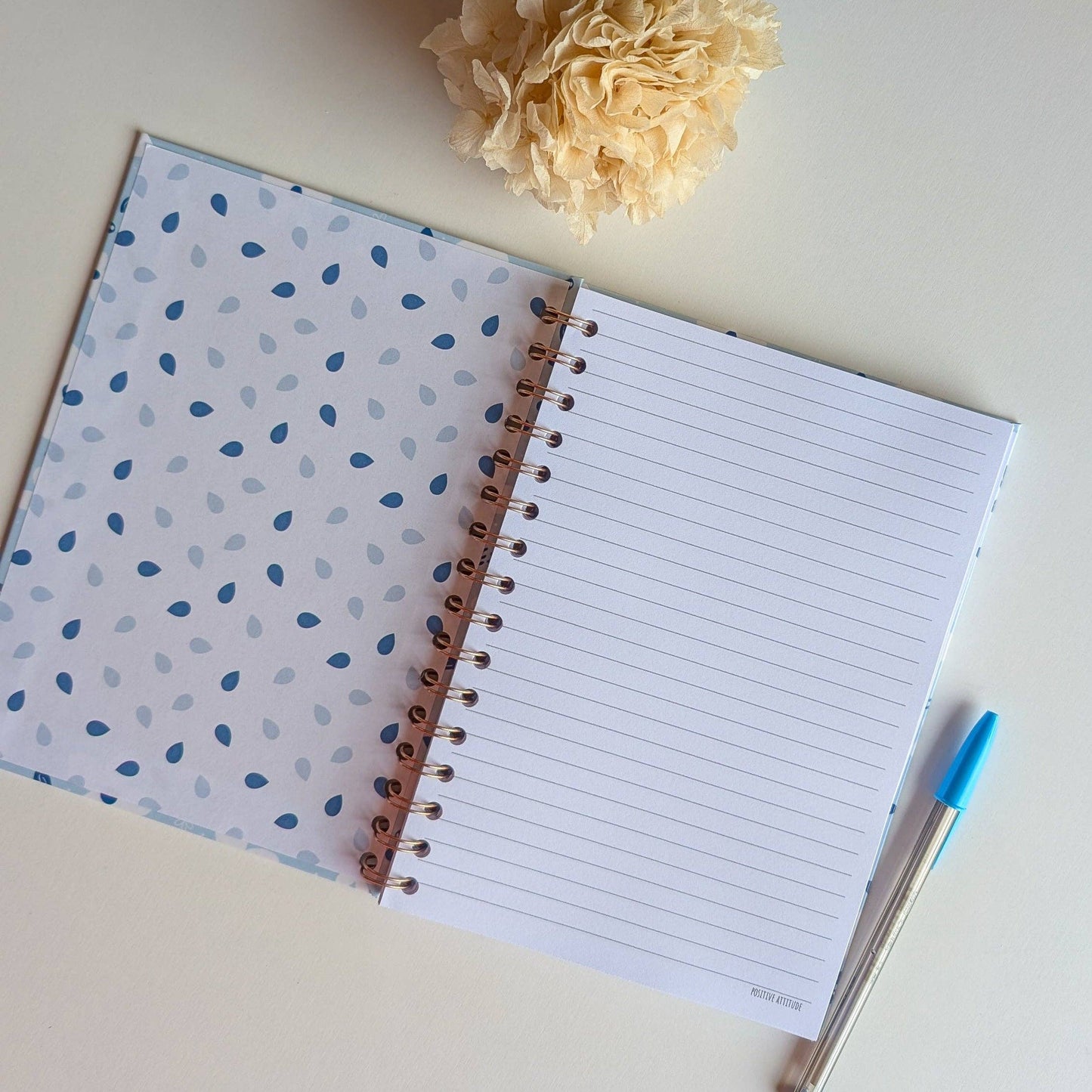 Carnet - Fleurs Blanches et Bleues