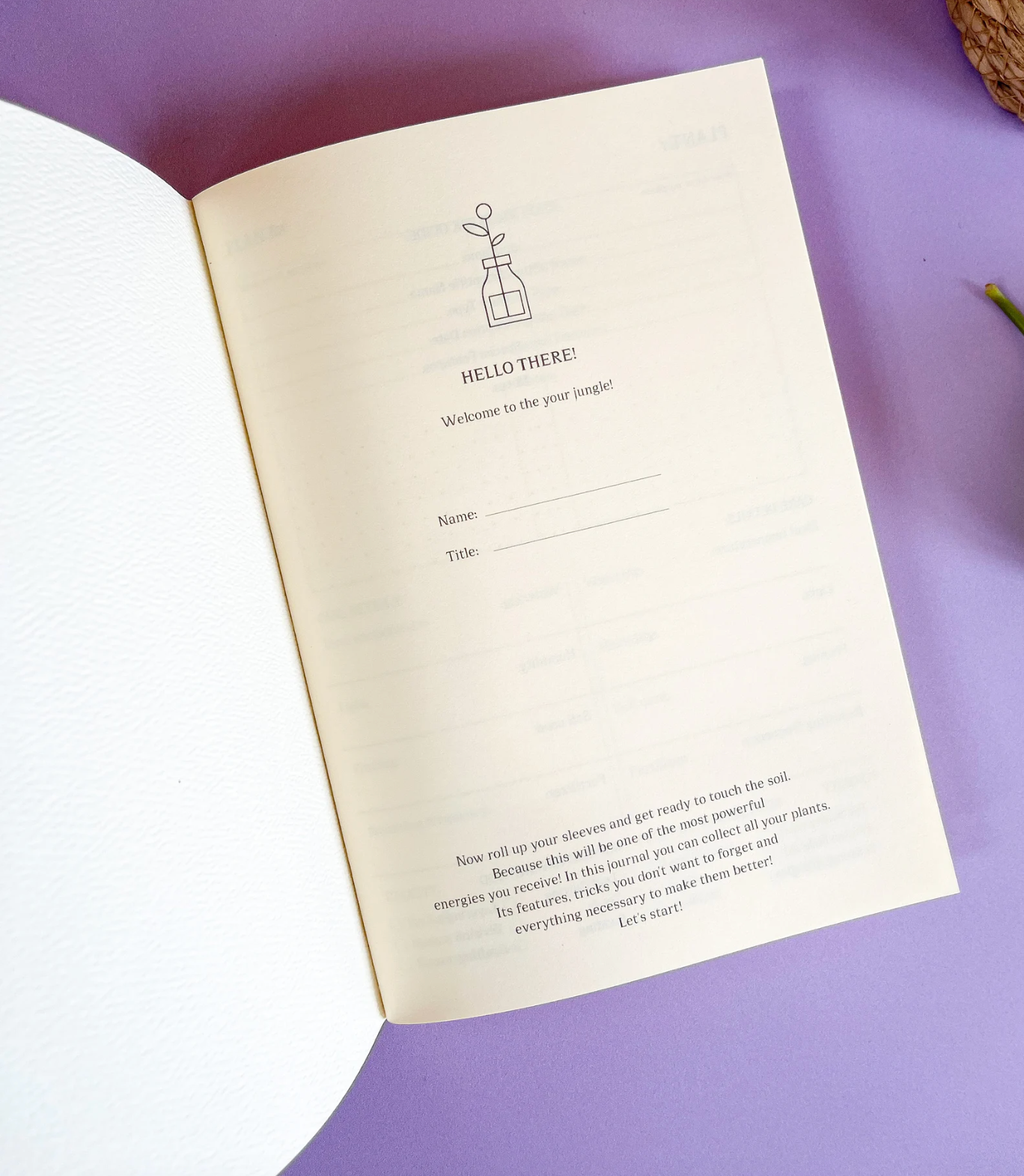 Carnet - Soin des plantes