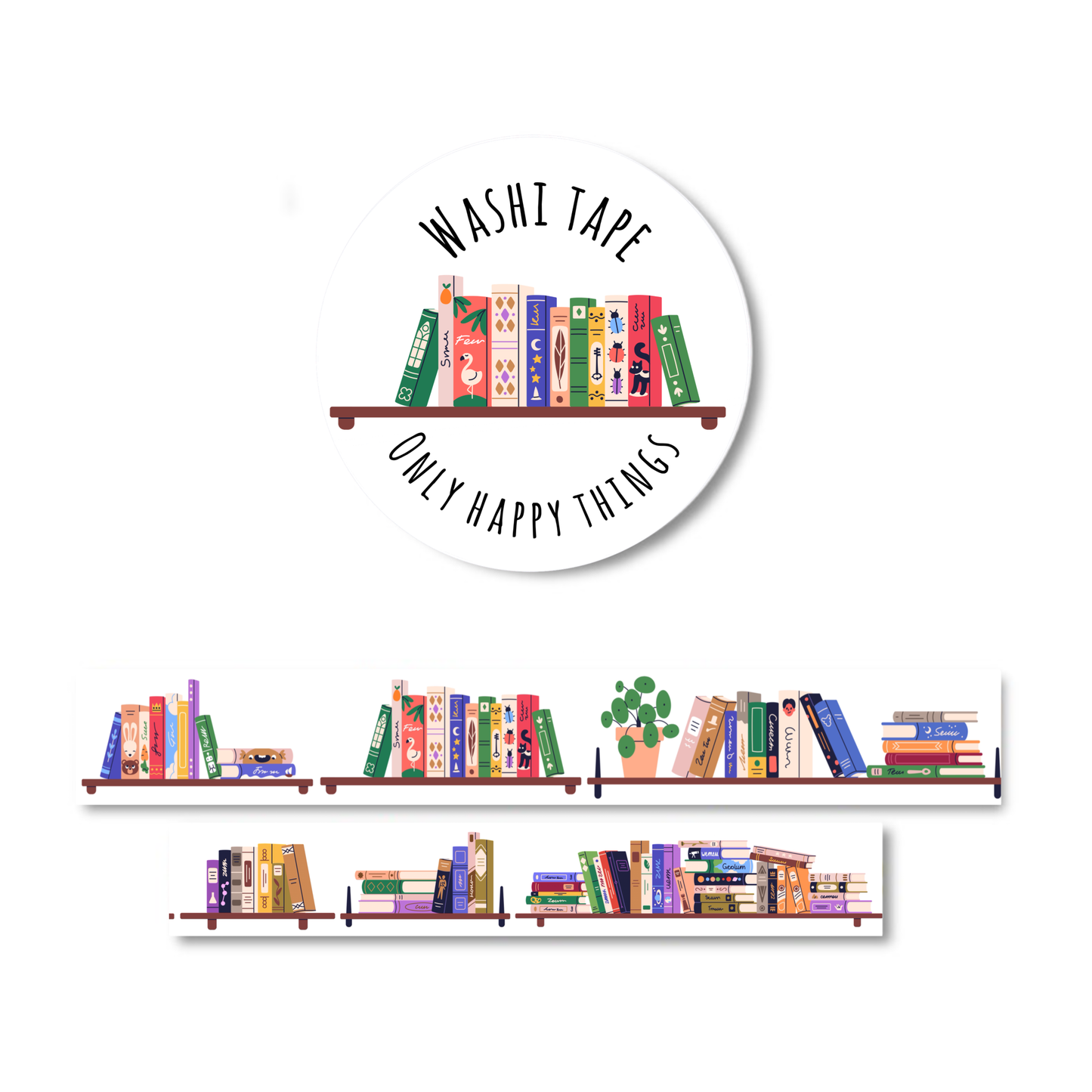 Washi Tape - Etagère de Livres